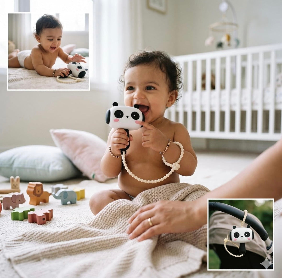 Cute Cartoon Hammer Keychain With Sound For Kids, Shake Left Right Musical Beep Hammer Toy, Soft Grip Cartoon Handheld Sensory Keychain For Babies & Toddlers