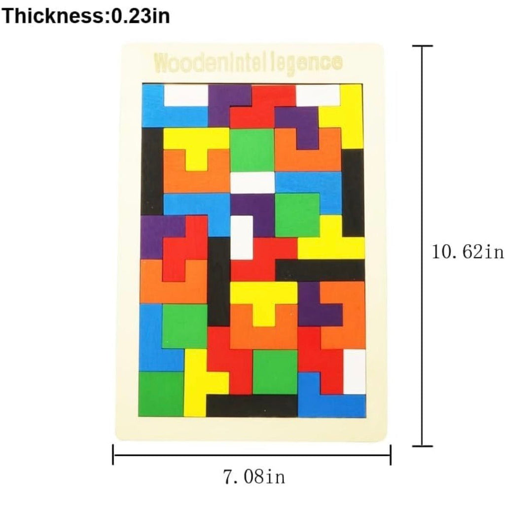 Wooden Tangram Puzzle — 40-Piece Montessori Set - mumzlife