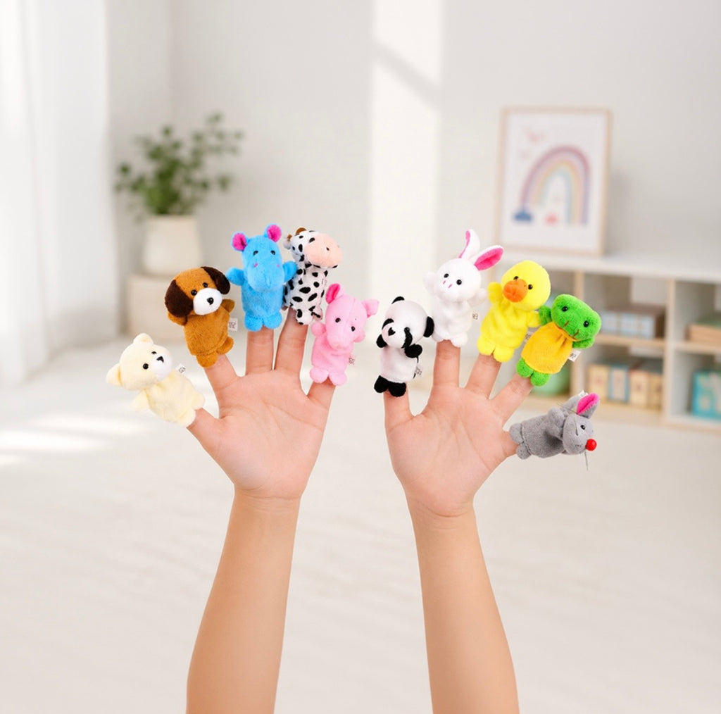 Animal Finger Puppets for Kids – 10 Soft Plush Storytelling Puppets | MumzLife