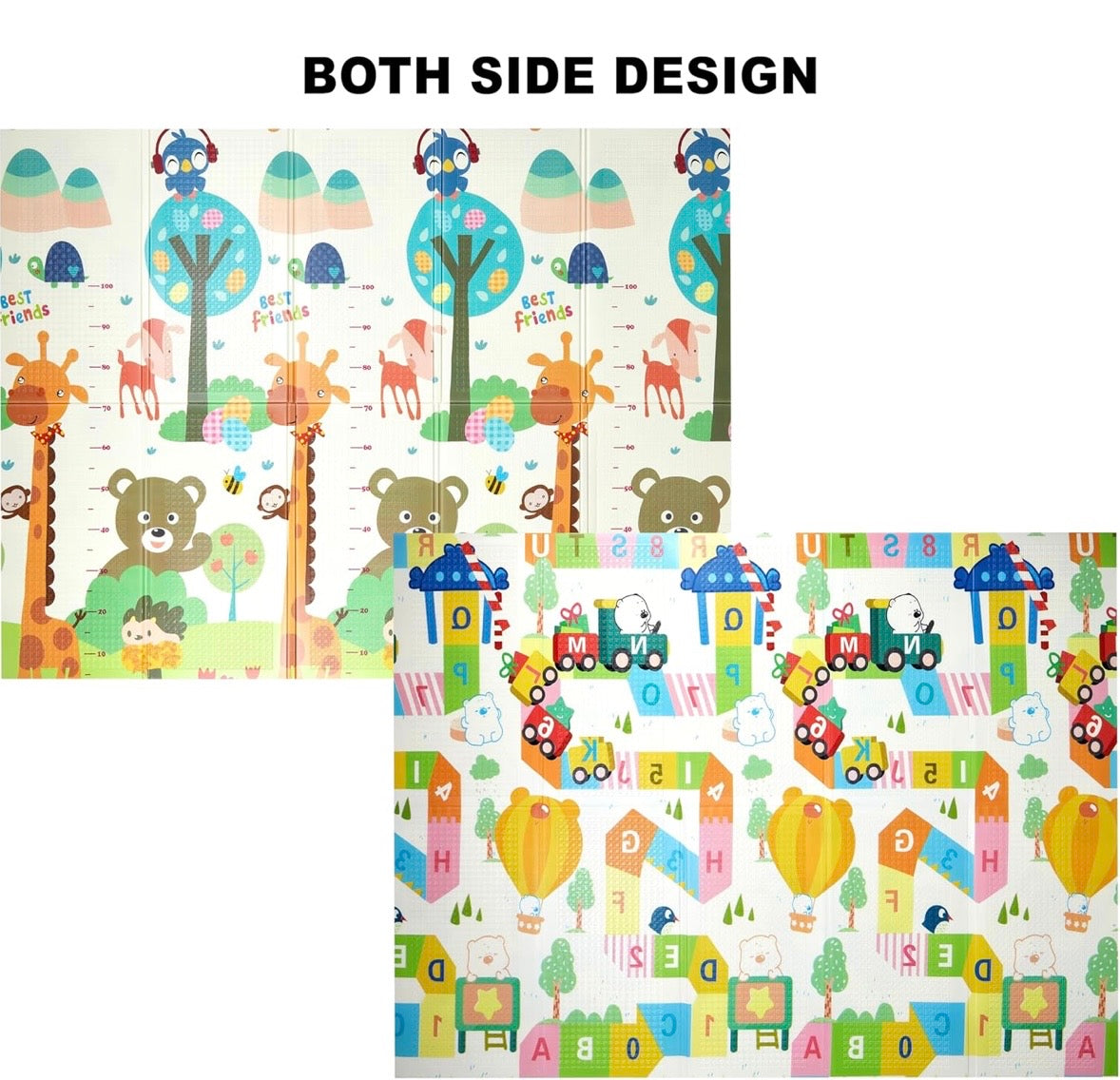 Matplay™️ | Premium Reversible extra large Baby floor mat| Learn & Play mat| Easy to carry and fold