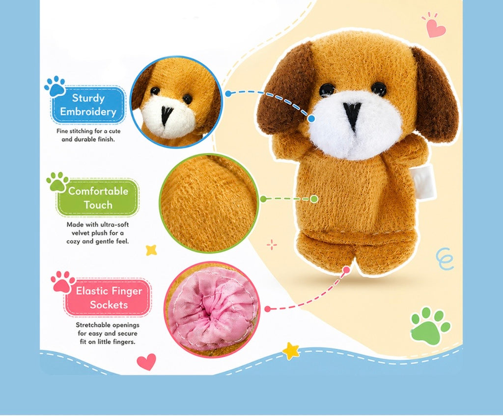Animal Finger Puppets for Kids – 10 Soft Plush Storytelling Puppets | MumzLife