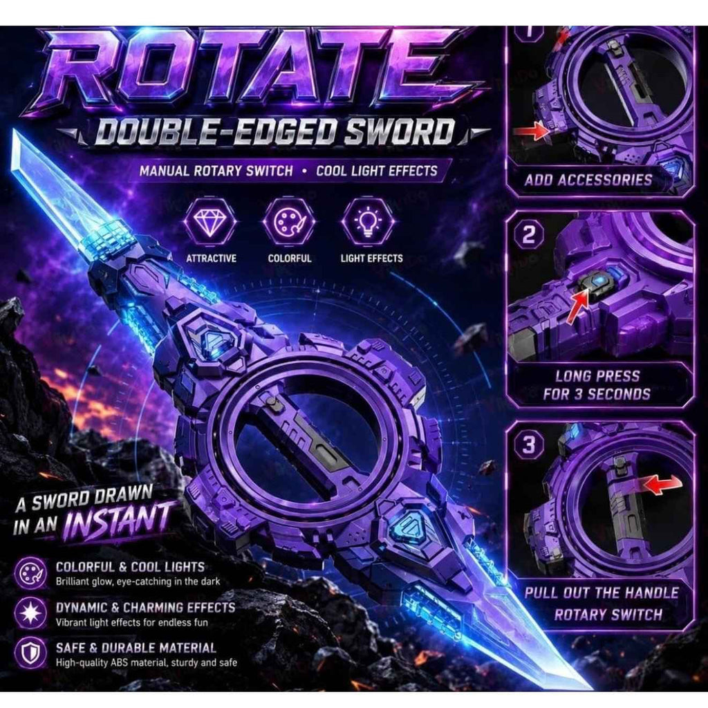 LED Kids Sword Both Side Rotating
