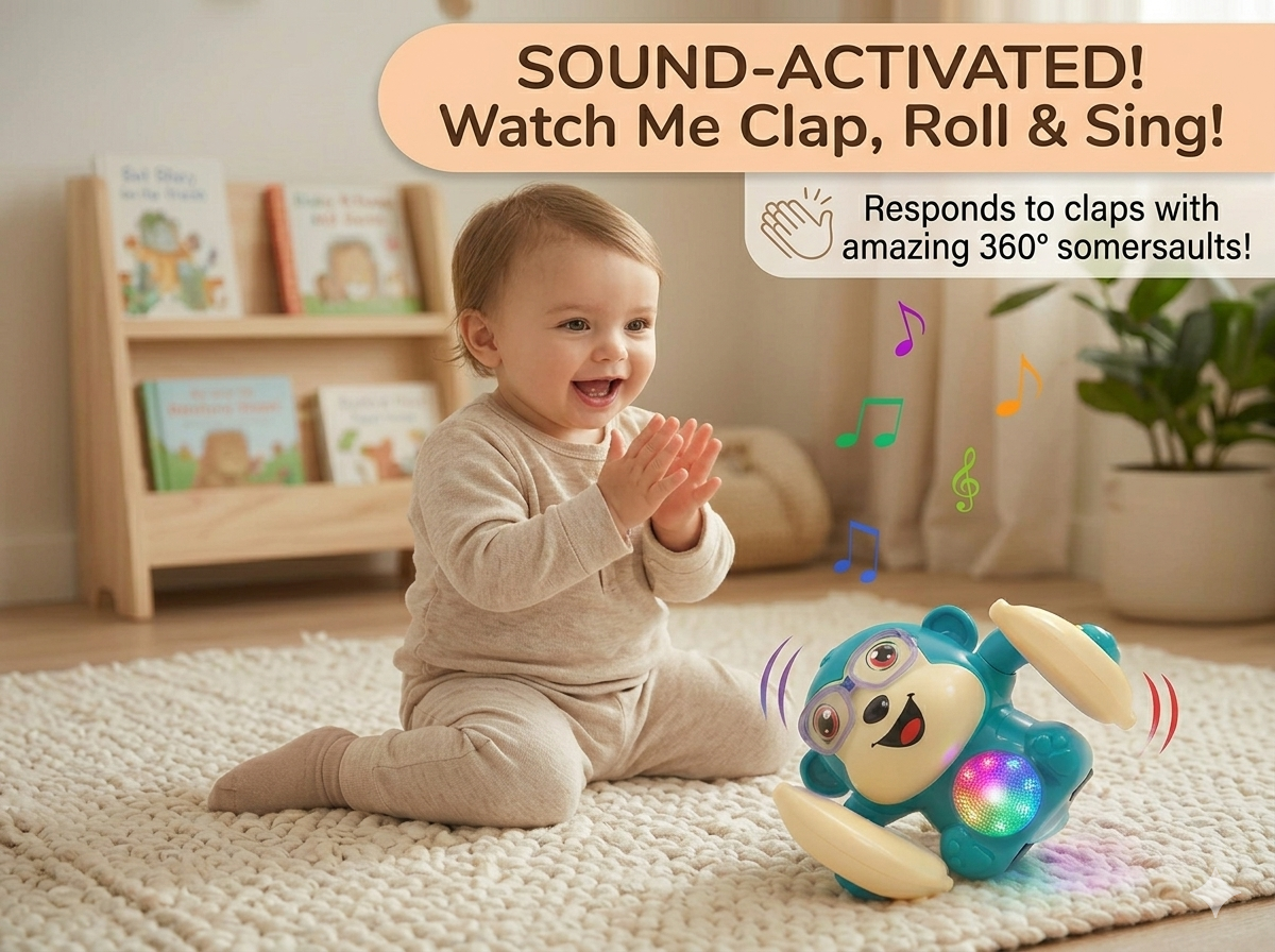Multicolor Dancing Spinning Monkey musical toy with Light and Sound