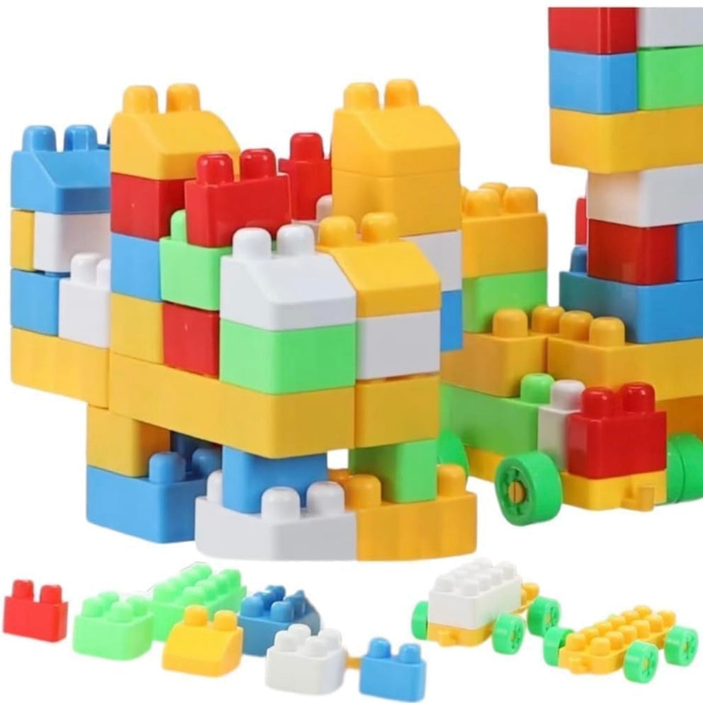 Kid's 80 Pcs Big Mega Sized Blocks Toys Building and Construction Block Set for Children Boys and Girls (Multicolor)
