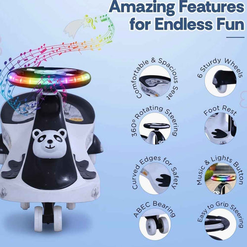 Baby Panda Kids Magic Car/ Swing Car Ride On