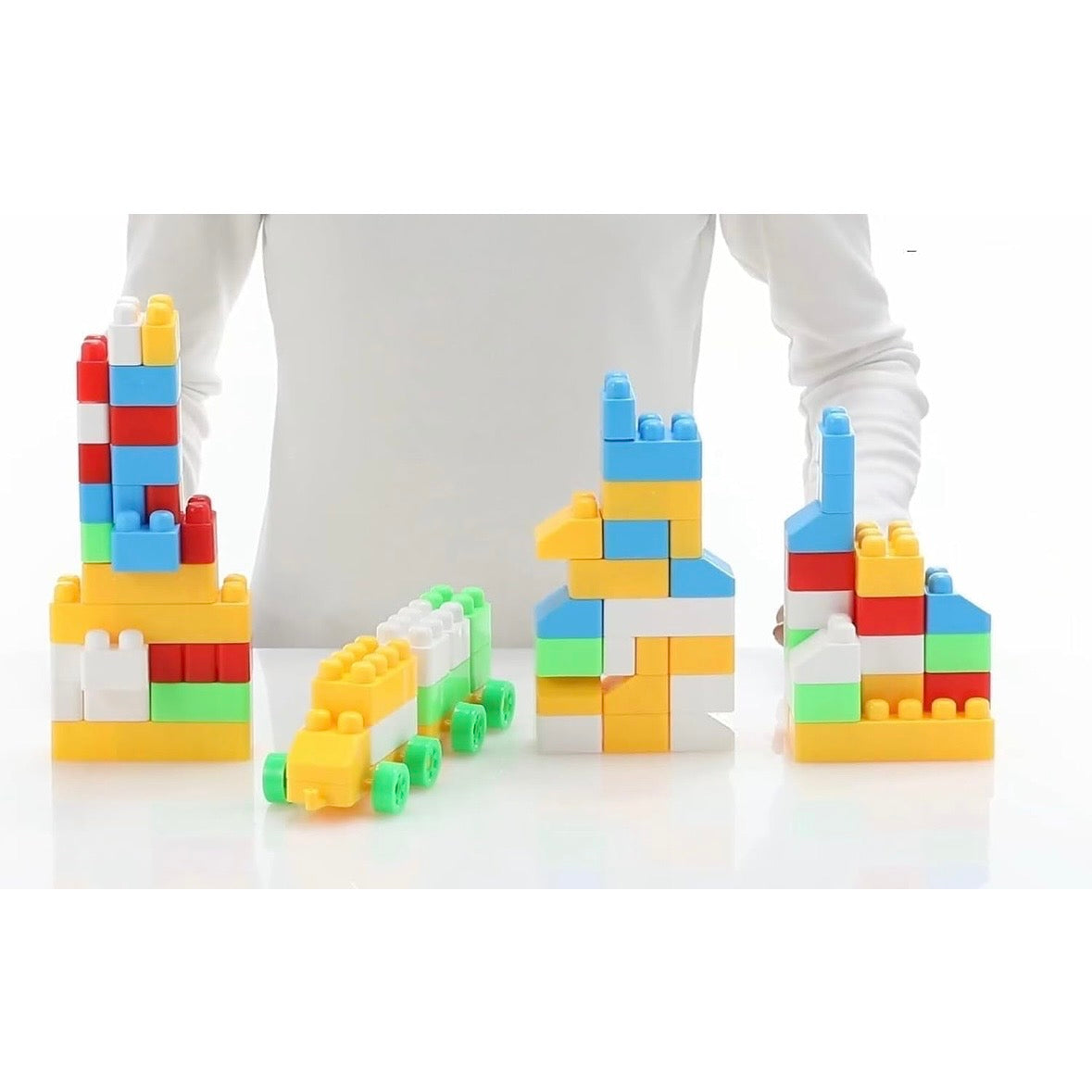 Kid's 80 Pcs Big Mega Sized Blocks Toys Building and Construction Block Set for Children Boys and Girls (Multicolor)