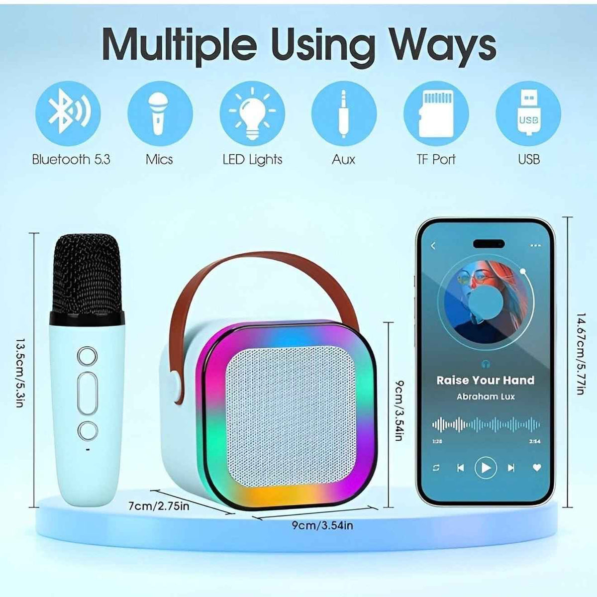 Karaoke Speaker & Mike - Portable & Rechargeable
