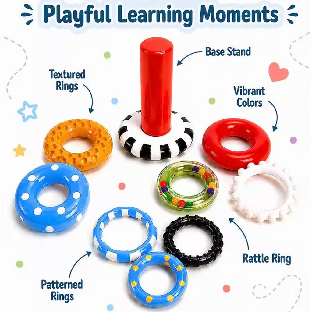 Colourful Stacking Rings - 10 Pcs