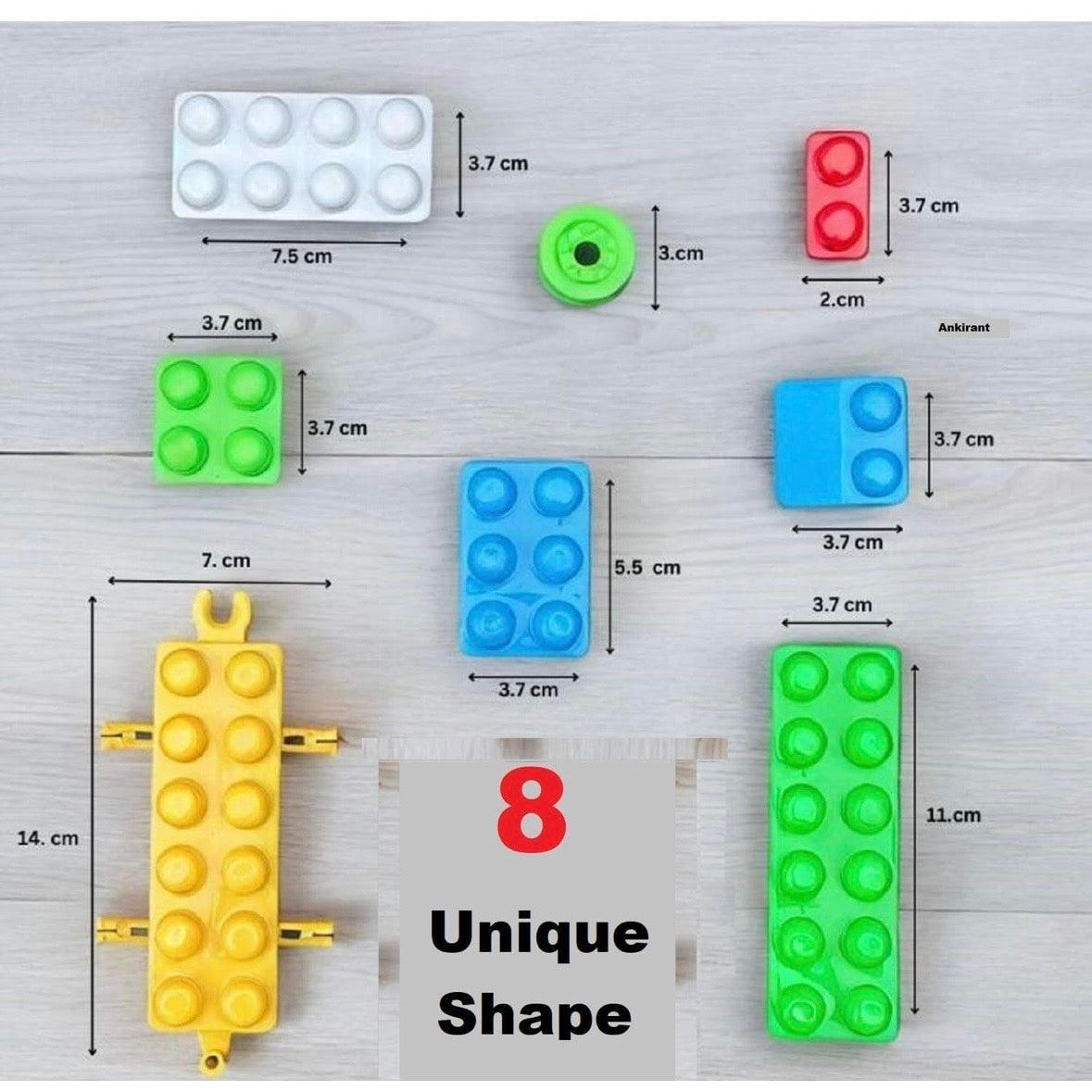 Kid's 80 Pcs Big Mega Sized Blocks Toys Building and Construction Block Set for Children Boys and Girls (Multicolor)
