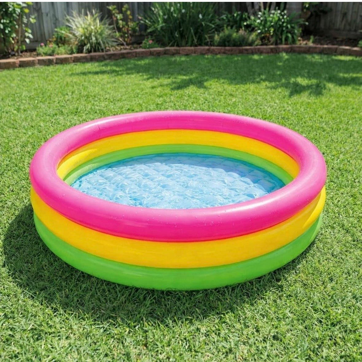 3 Feet Inflatable Kids Pool Bath Pool Tub, Summer Water Fun Bathing Tub Toy for Kids - 34x 10 Inches