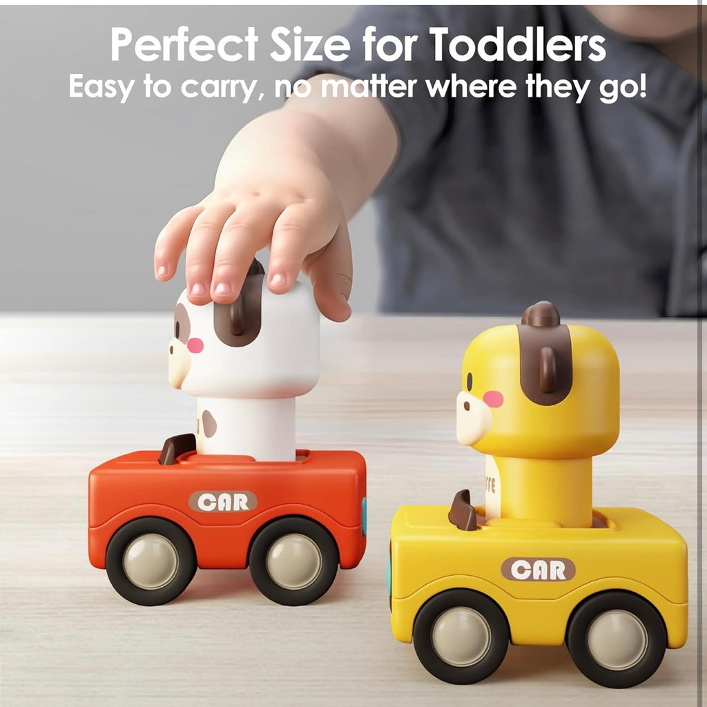 Press to Run Animal Car Toy - 4 pcs