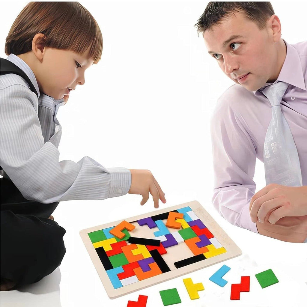 Wooden Tangram Puzzle — 40-Piece Montessori Set - mumzlife