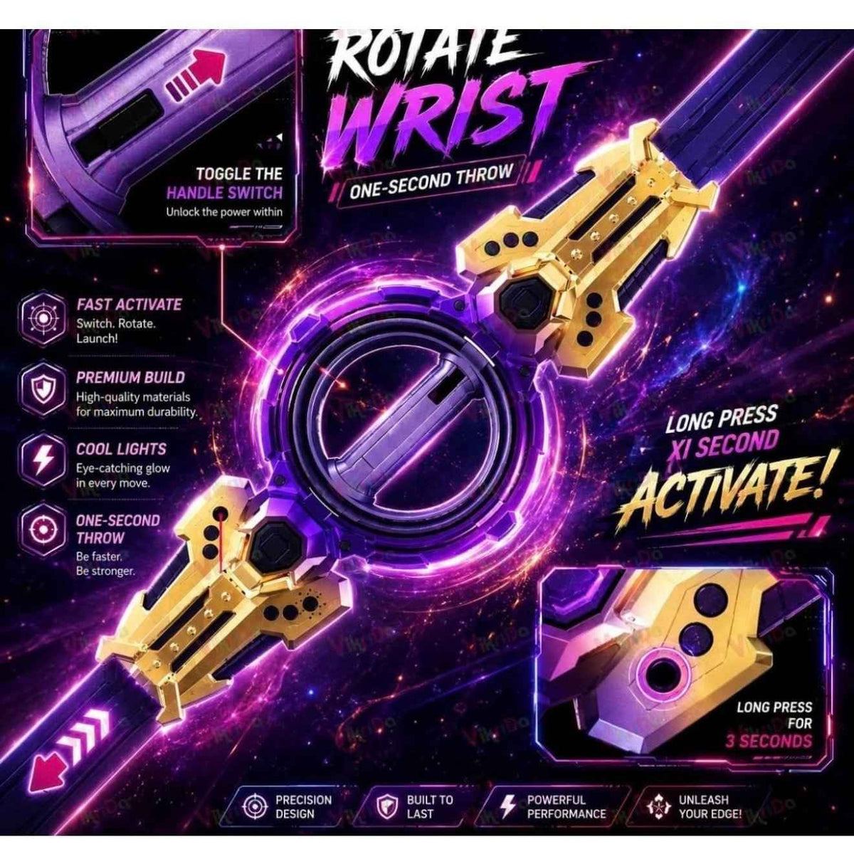 LED Kids Sword Both Side Rotating