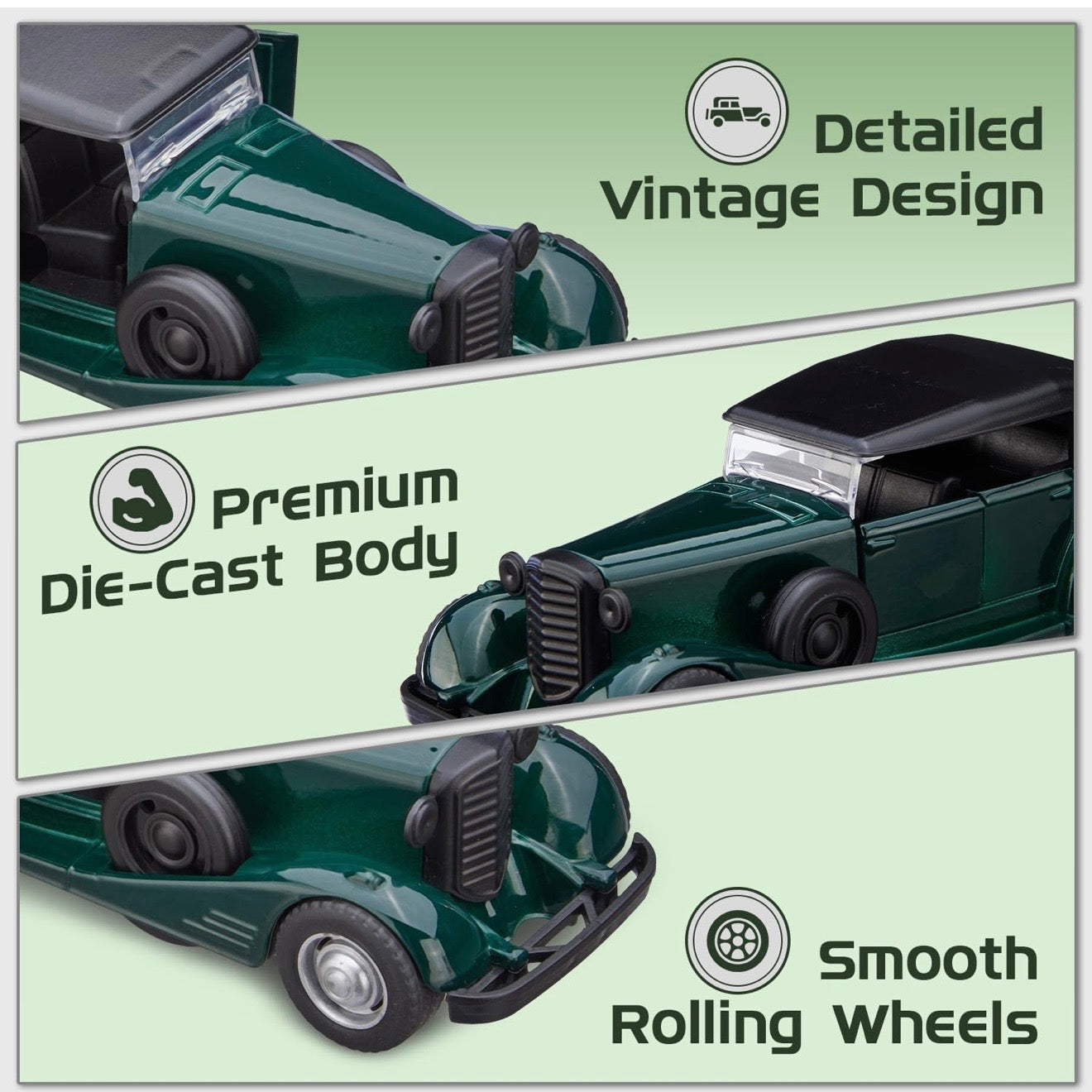 1:37 Metal Die Cast Vintage Car