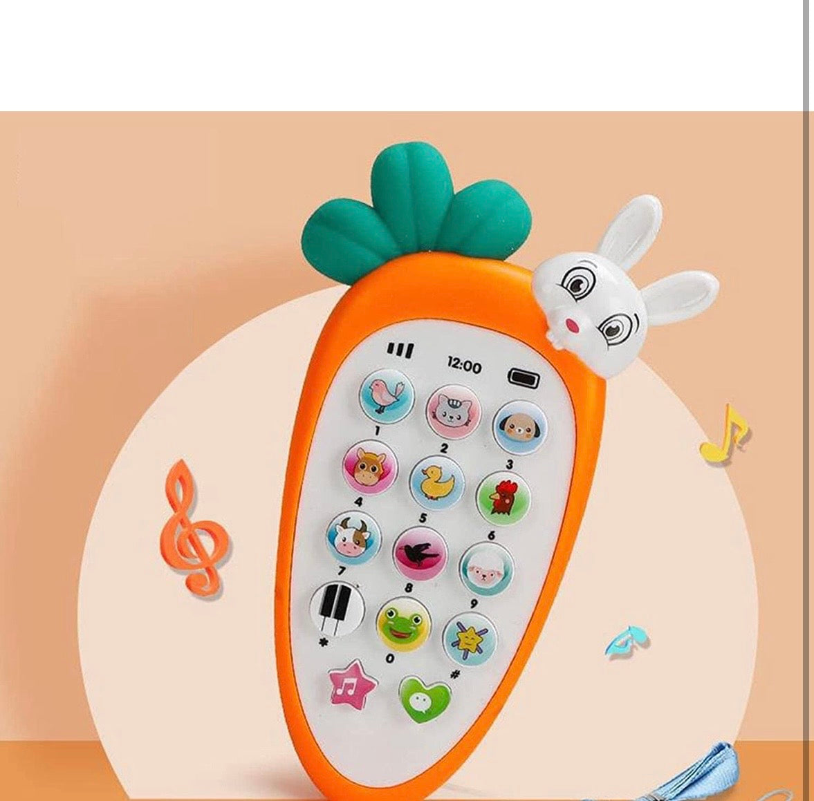 Cute Rabbit Phone toy with Lights & Music for kids babies toddlers
