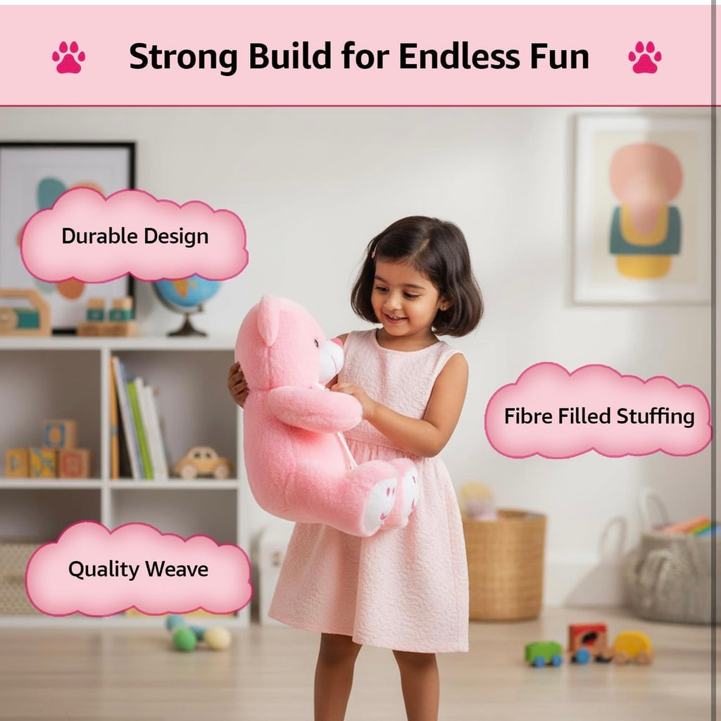 Cute Soft Teddy Bear - Plush Pink