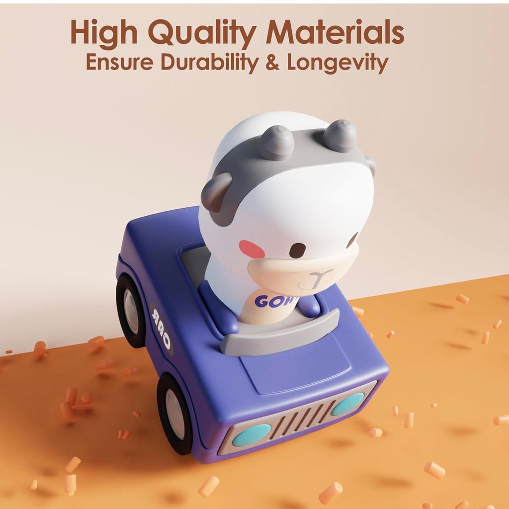 Press to Run Animal Car Toy - 4 pcs
