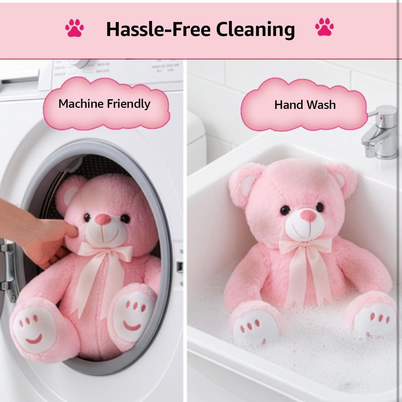 Cute Soft Teddy Bear - Plush Pink
