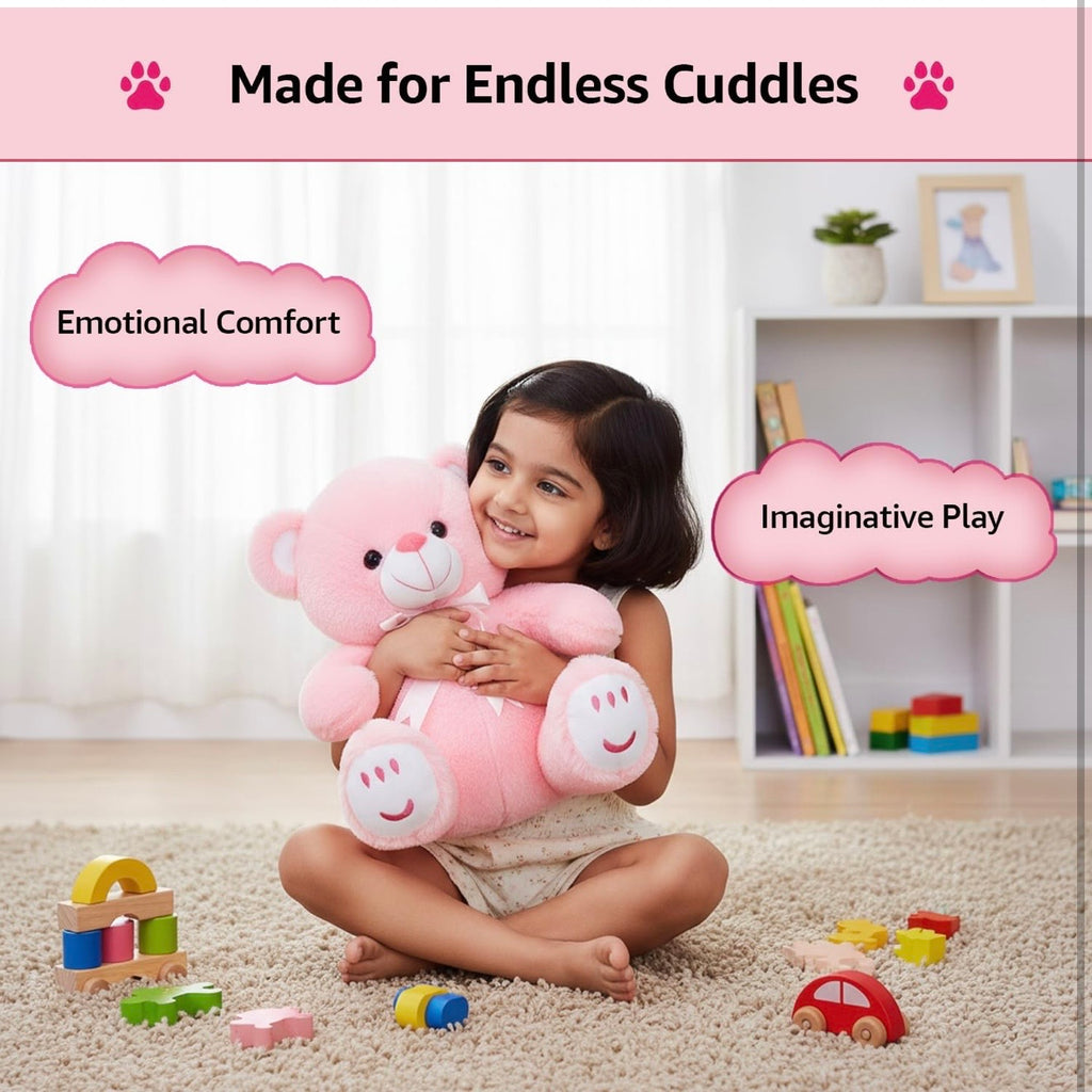 Cute Soft Teddy Bear - Plush Pink