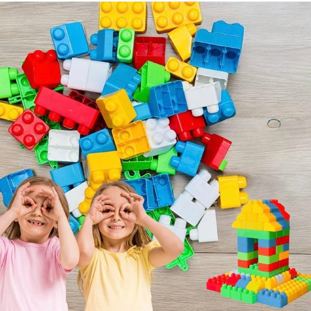 Kid's 80 Pcs Big Mega Sized Blocks Toys Building and Construction Block Set for Children Boys and Girls (Multicolor)